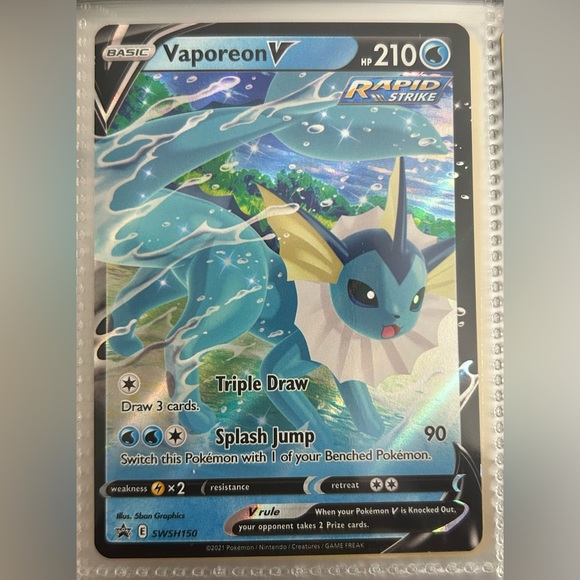 Vaporeon V #SWSH150 Pokemon card - Mint - Picture 1 of 1